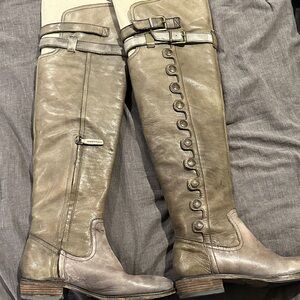 Sam Edelman Pierce Tall Leather Boots in Olive, size 6.5